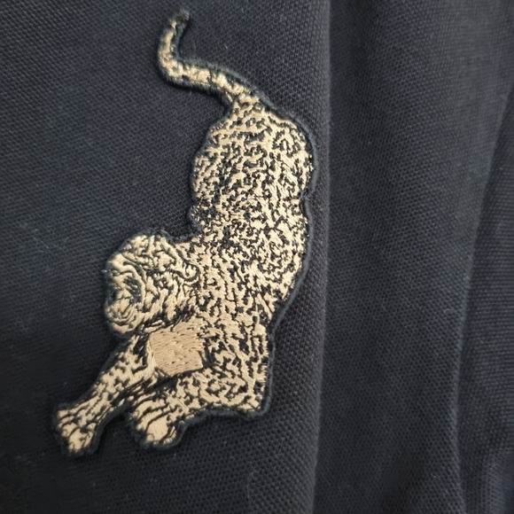 Just cavalli black/gold tiger polo shirt Size medium - Picture 5 of 7